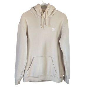 Adidas Originals Cream/Ivory Pullover Hoodie Size M Unisex Streetwear Comfy